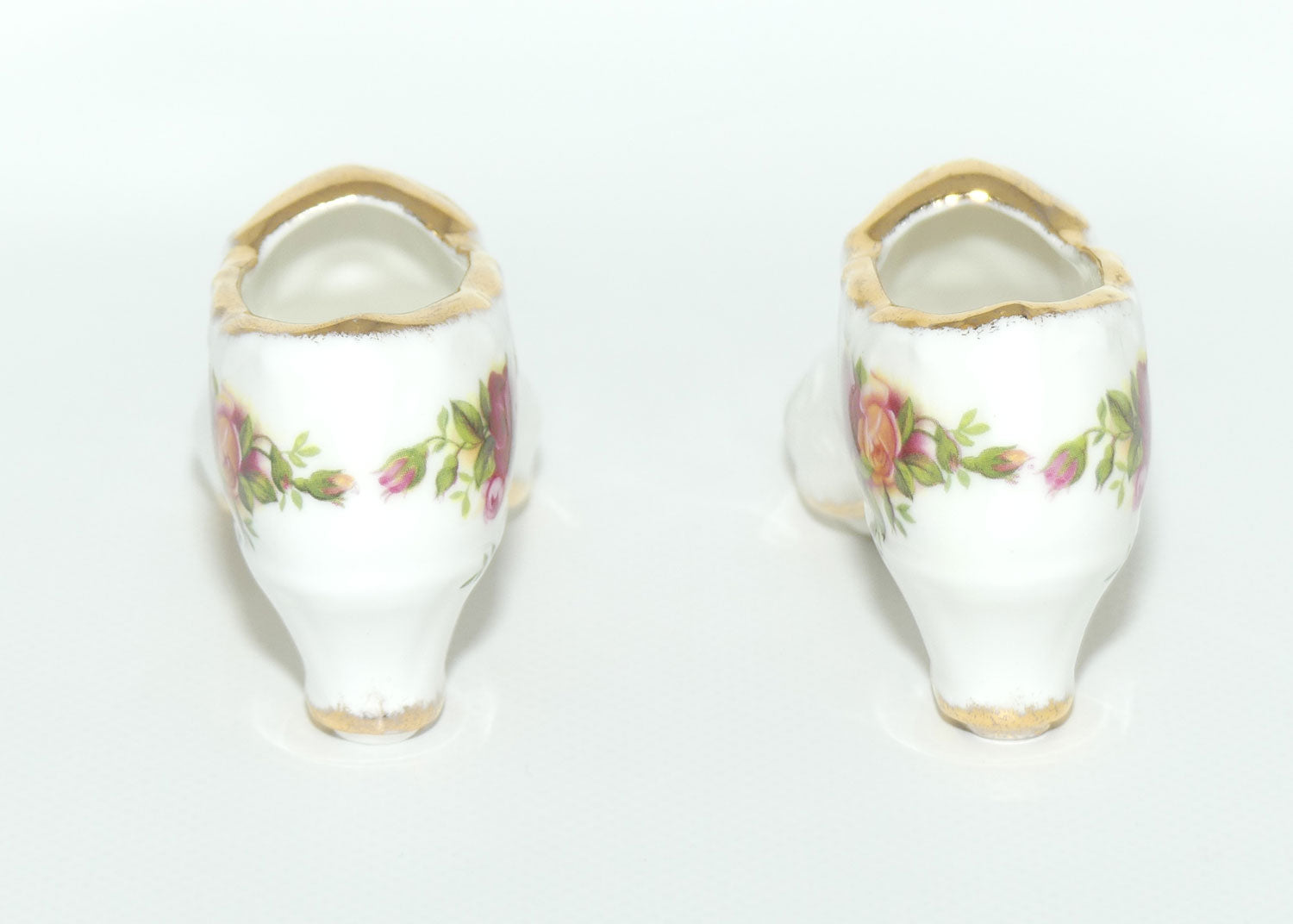 Royal Albert Bone China England Old Country Roses  Pair of Slippers | early stamp