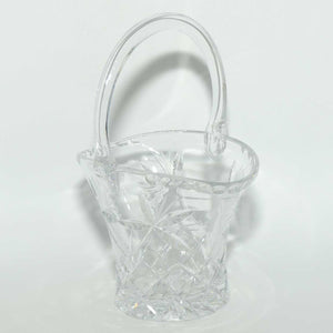 Small Star facetted and Diamond cut Crystal basket