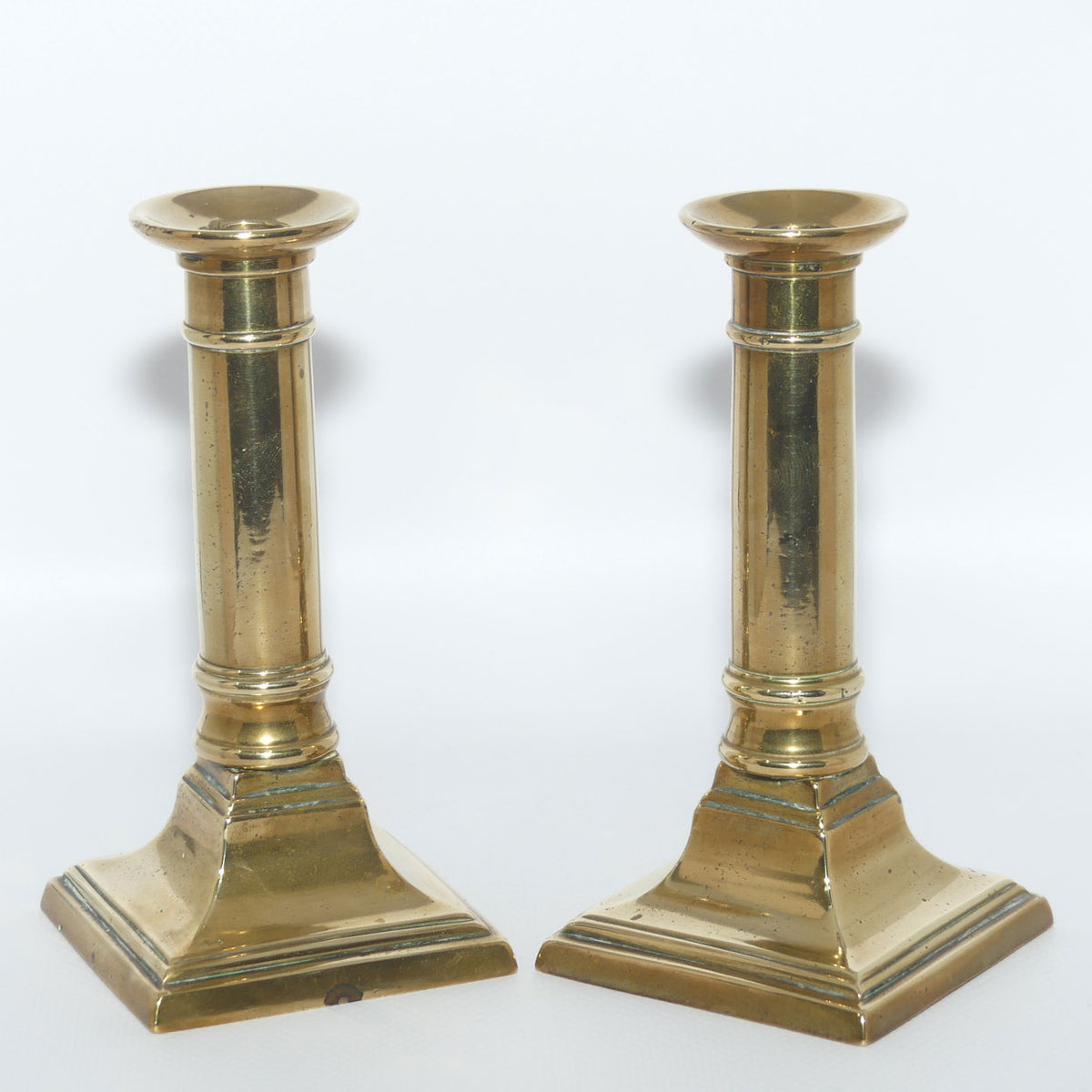 Edwardian Brass Candle Sticks | small size