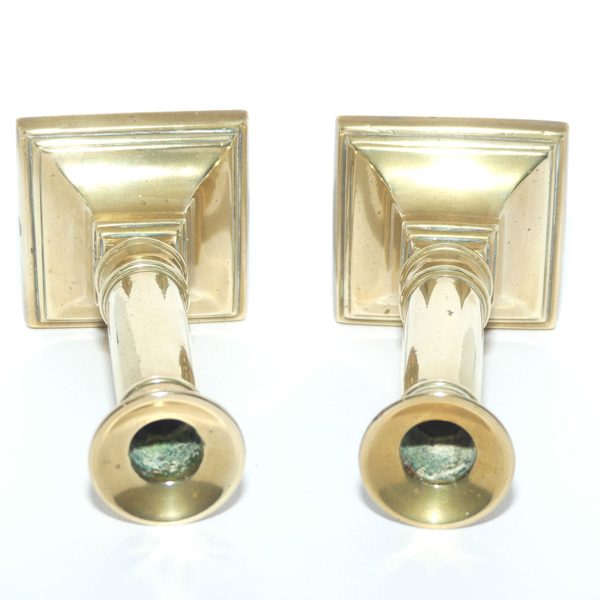 Edwardian Brass Candle Sticks | small size