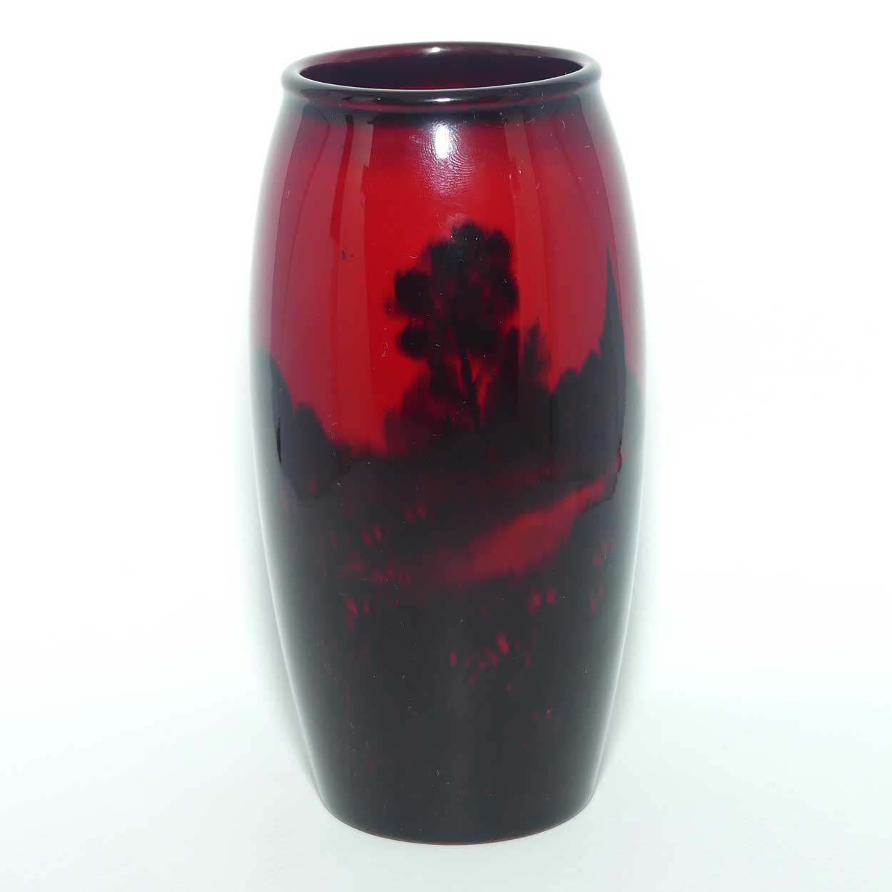 Royal Doulton Flambe small cylindrical Churches vase