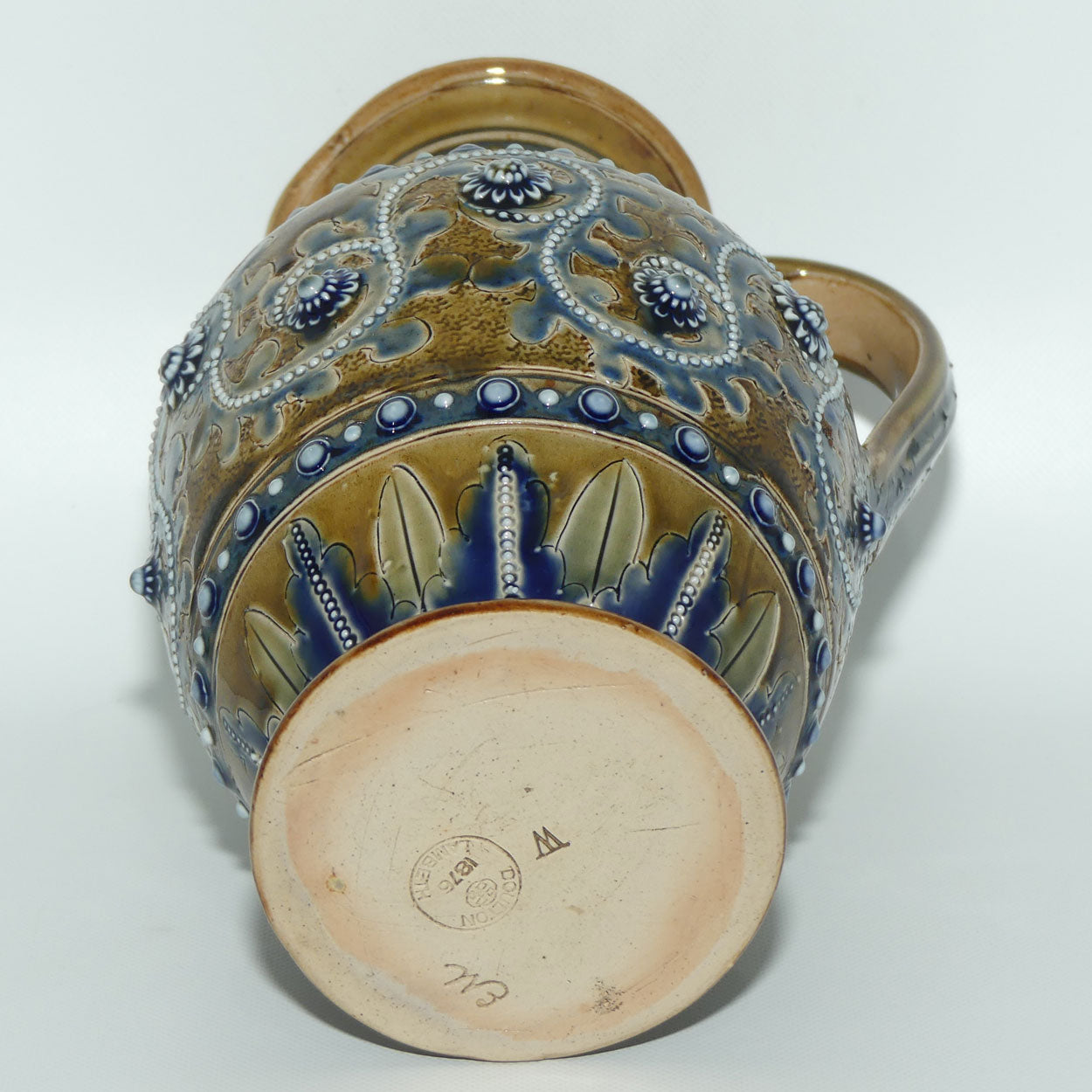 Doulton Lambeth George Tinworth foliate decoration jug
