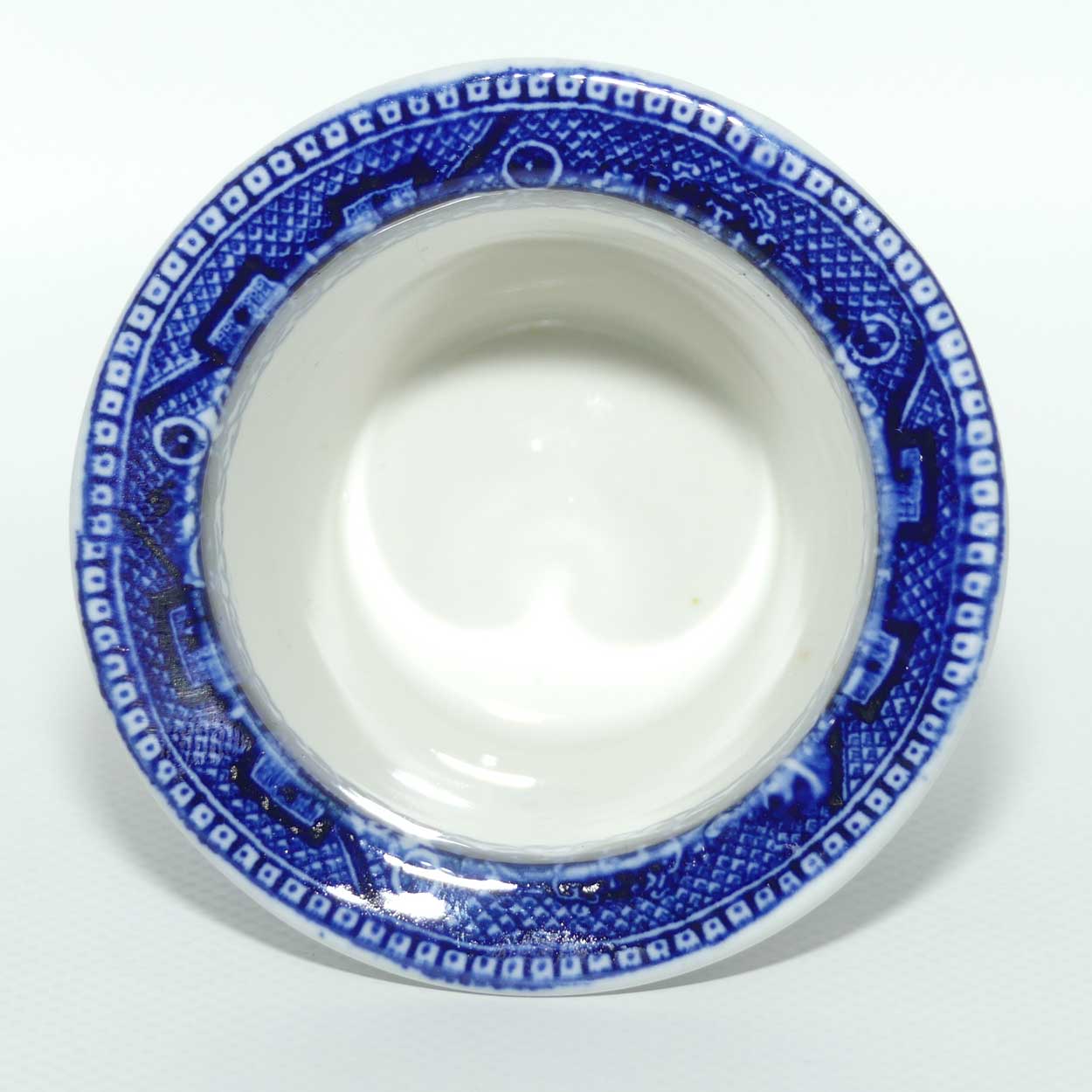 Doulton Burslem England Flow Blue Willow meat pot