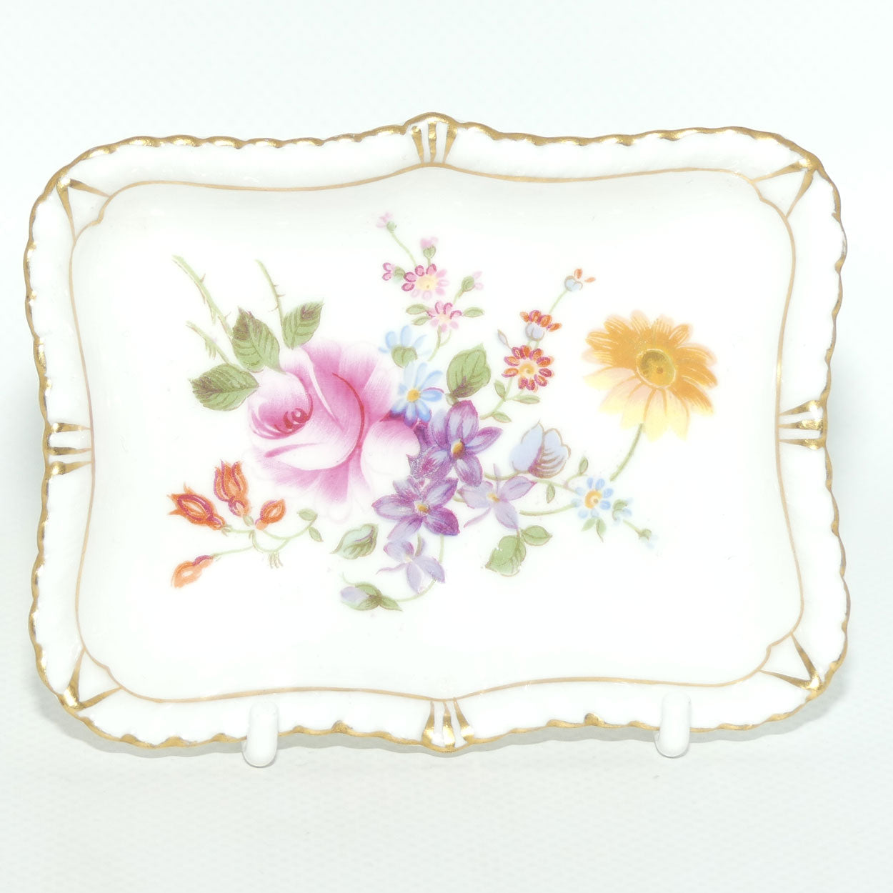 Royal Crown Derby Derby Posies small rectangular dish | figured edge