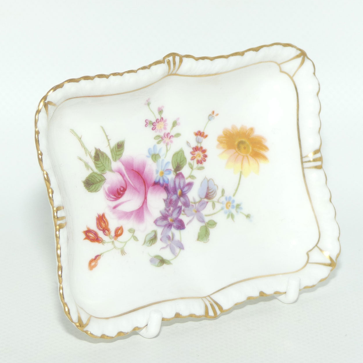 Royal Crown Derby Derby Posies small rectangular dish | figured edge