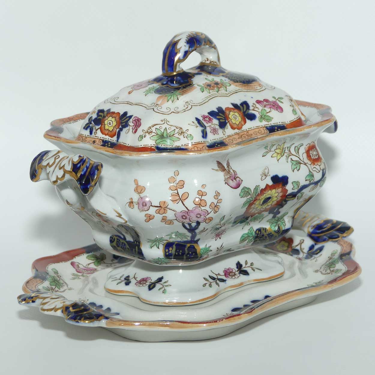Masons Ironstone small gravy tureen and underplate A9176
