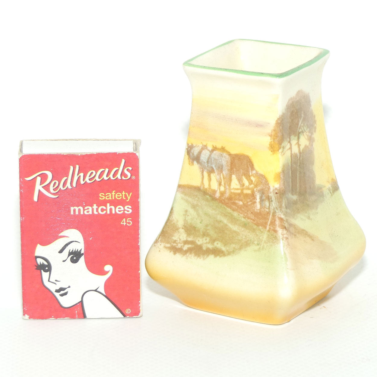 Royal Doulton Ploughing miniature vase D5650