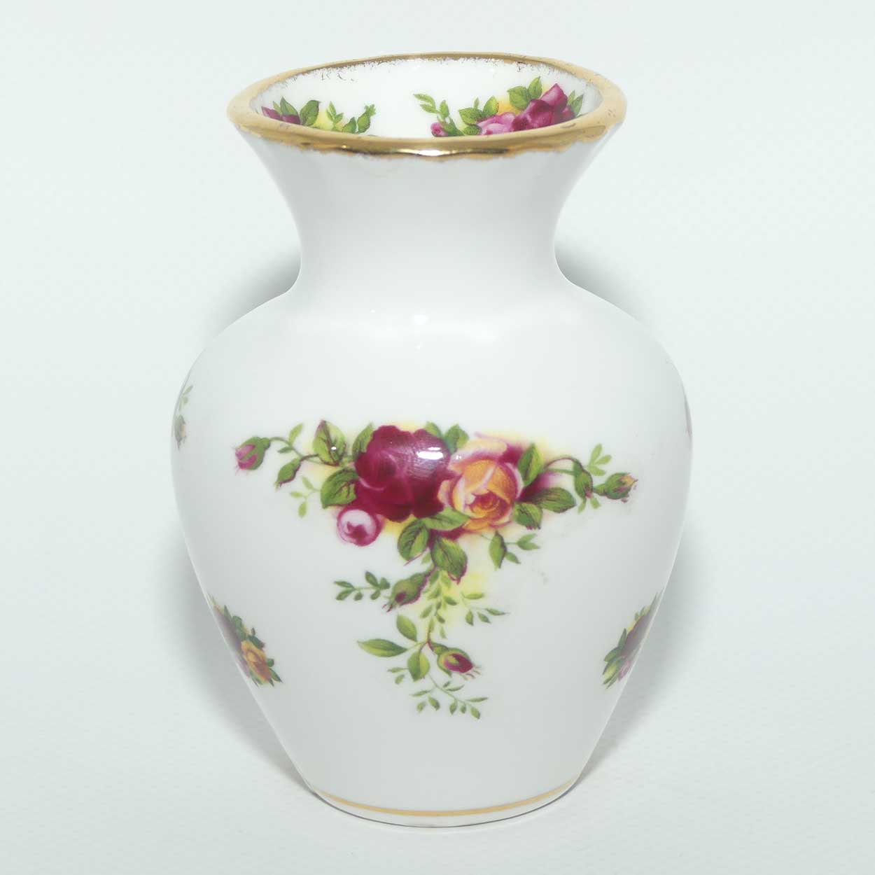 Royal Albert Bone China England Old Country Roses miniature vase | ©1962 Royal Albert Ltd backstamp | #3