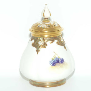 Royal Worcester hand painted fruit potpourri | 291 Shape | T Smith