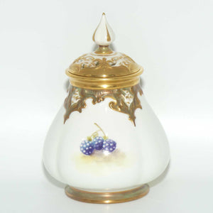 Royal Worcester hand painted fruit potpourri | 291 Shape | T Smith