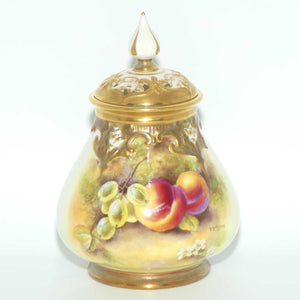 Royal Worcester hand painted fruit potpourri | 291 Shape | T Smith