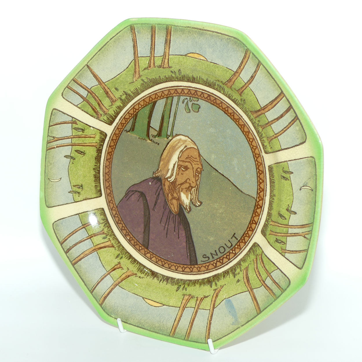 Royal Doulton Midsummer Night's Dream series plate | Snout | Octagonal shape D2874