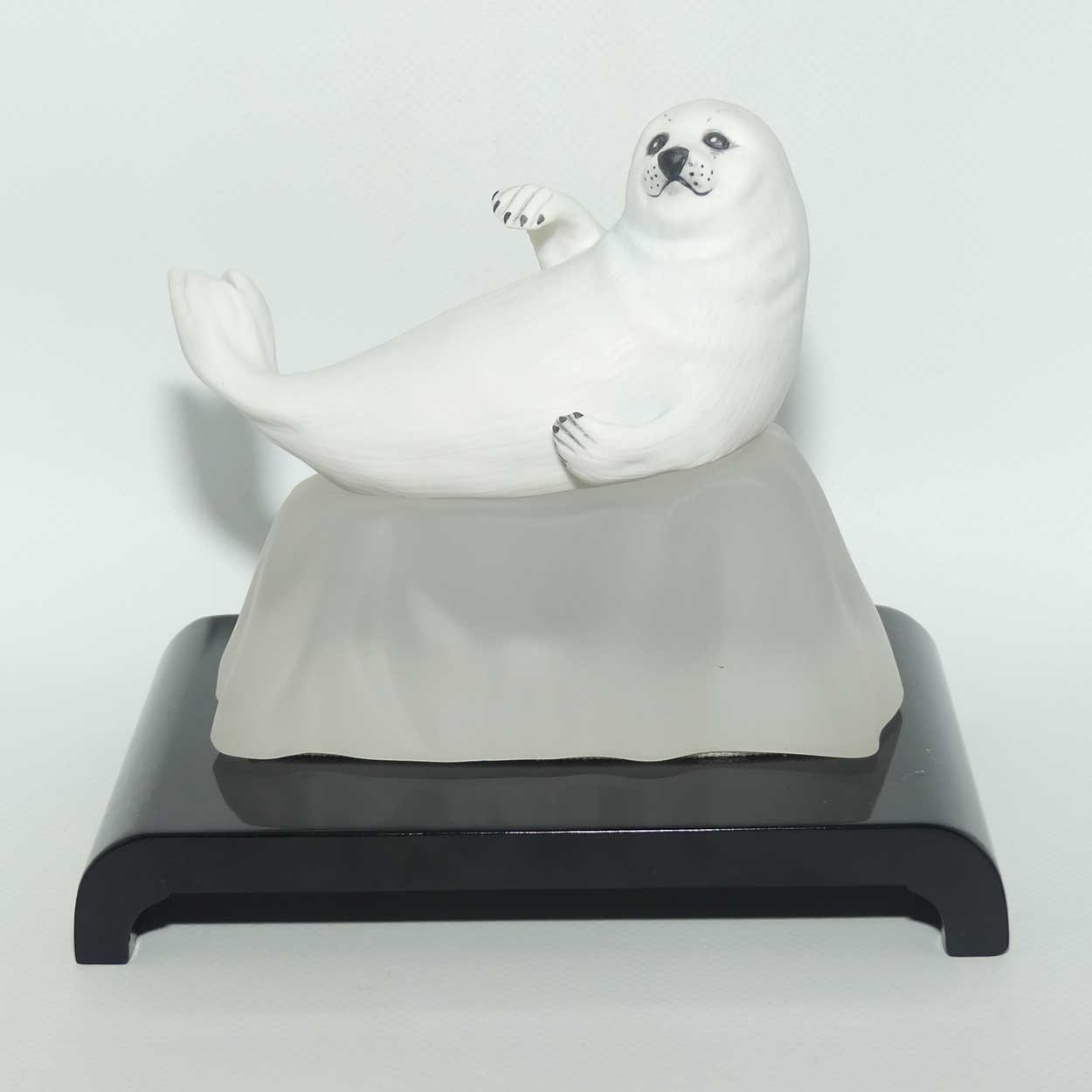 Franklin Mint | Snow Pup figure on base and plinth | Humane Society