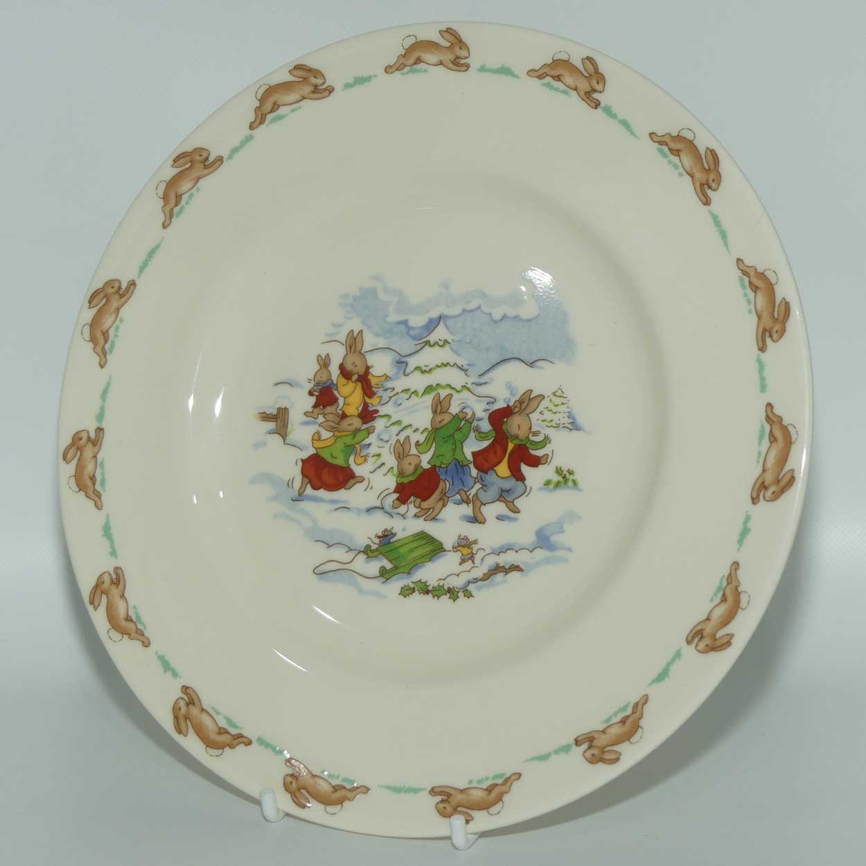 Royal Doulton Bunnykins Tableware Snow Scene plate | 20cm | original box