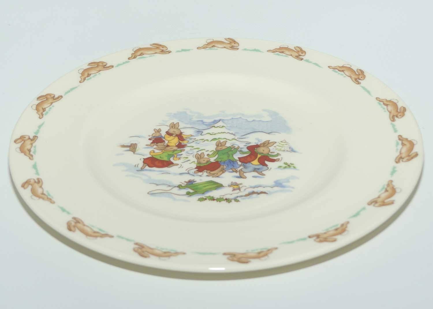 Royal Doulton Bunnykins Tableware Snow Scene plate | 20cm | original box