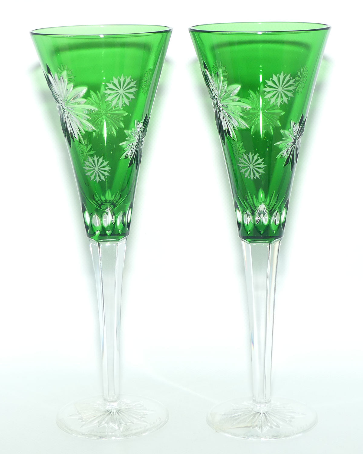 Waterford Snowflake Wishes Prestige Edition pair of toasting flutes | signed Gerard Treacy | Pair #1