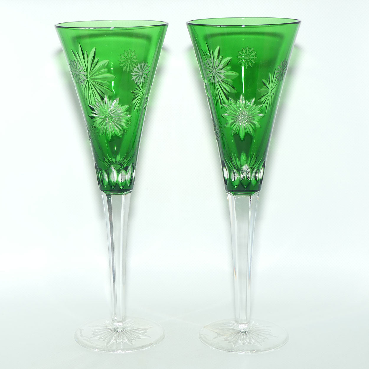 Waterford Snowflake Wishes Prestige Edition pair of toasting flutes | signed Gerard Treacy | Pair #1