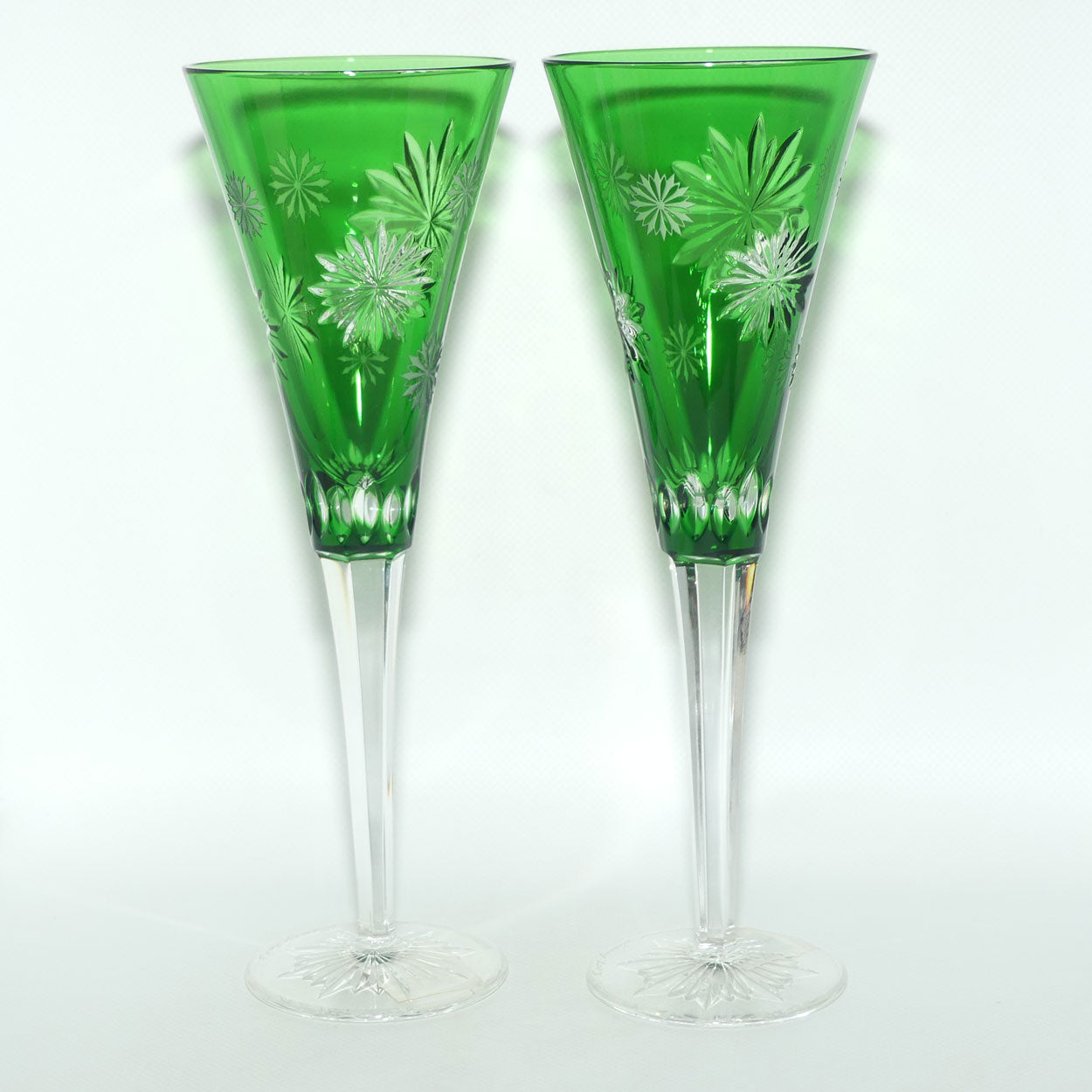 Waterford Snowflake Wishes Prestige Edition pair of toasting flutes | signed Gerard Treacy | Pair #1