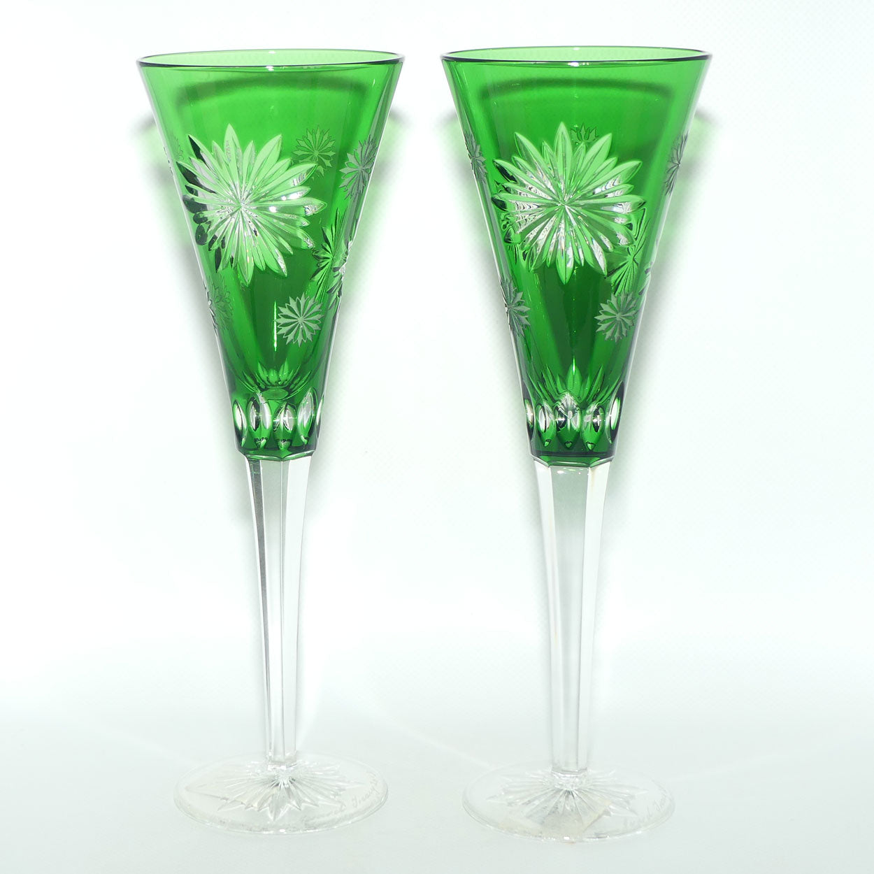 Waterford Snowflake Wishes Prestige Edition pair of toasting flutes | signed Gerard Treacy | Pair #1