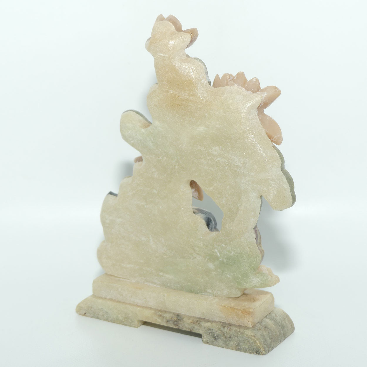 Mid 20th Century Chinese Colourful Soapstone panel | Birds and Flowers