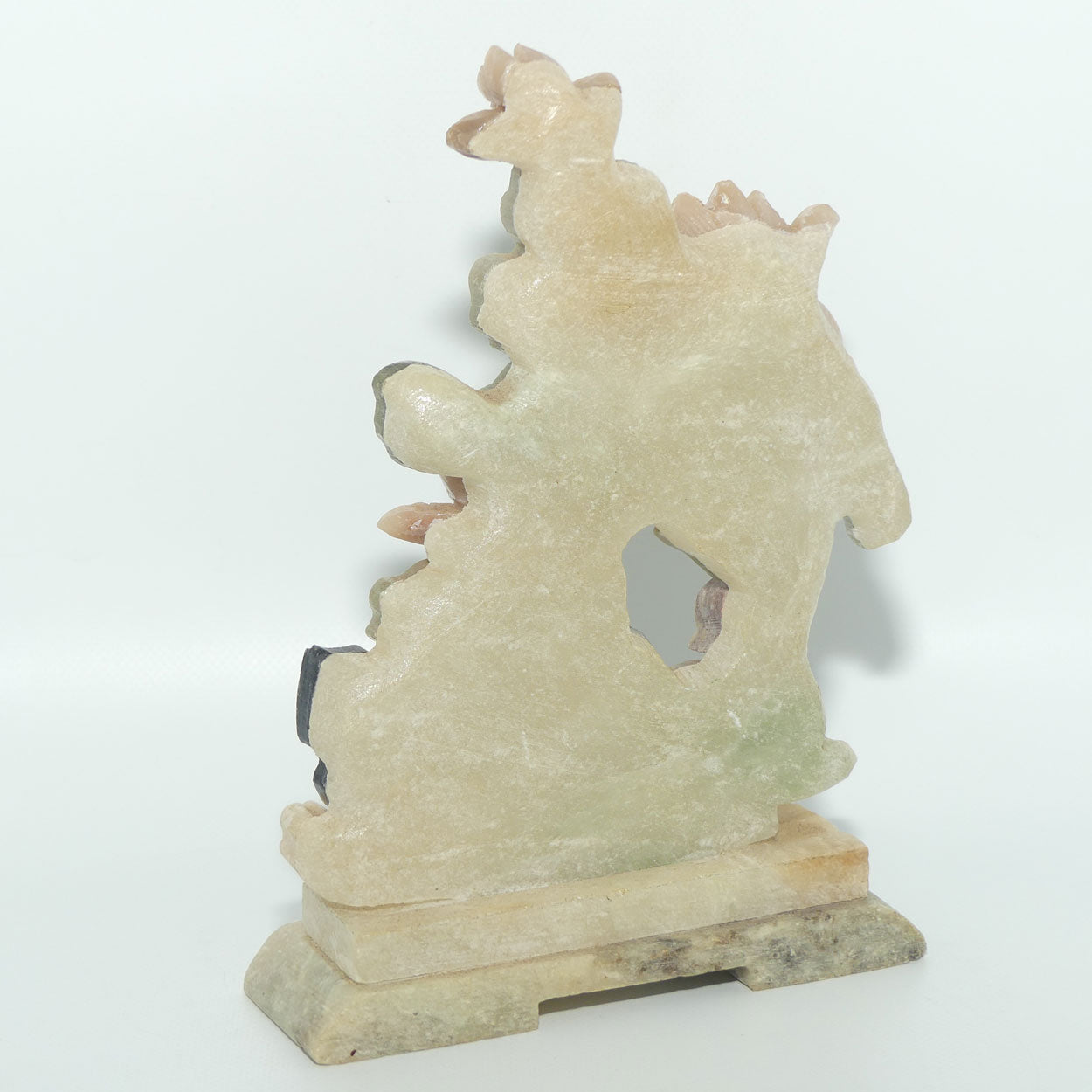 Mid 20th Century Chinese Colourful Soapstone panel | Birds and Flowers