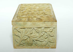 Carved Soapstone Trinket box | Floral Decoration