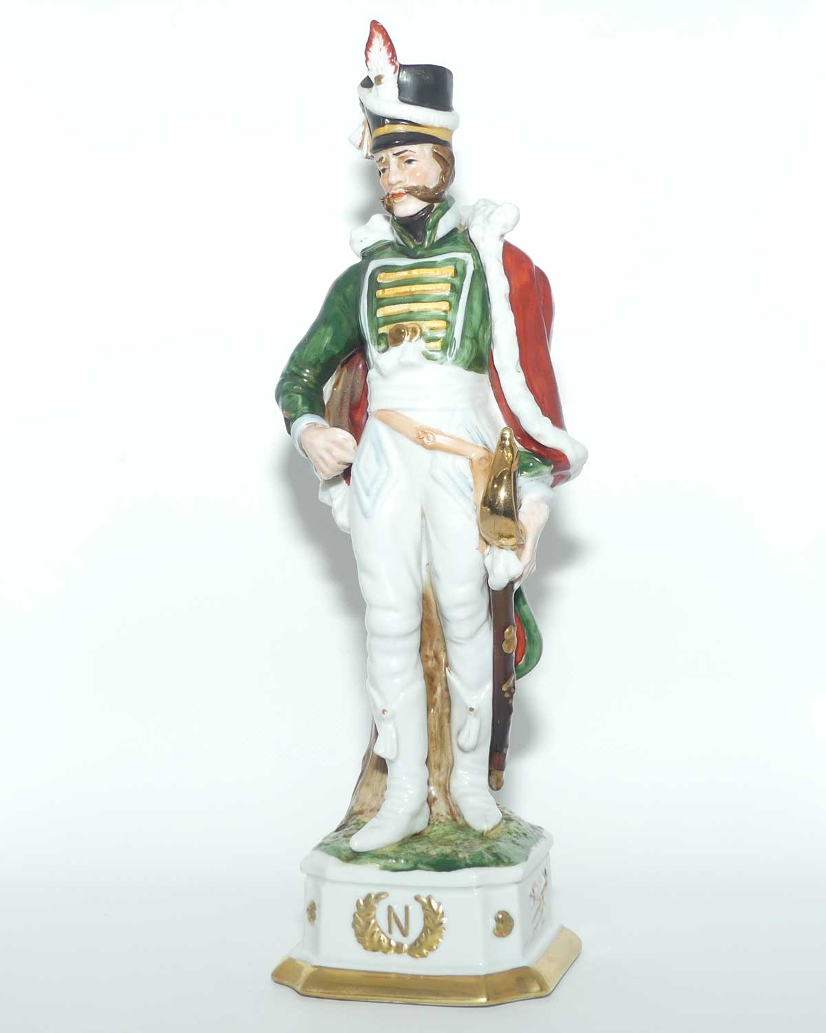 Capo DiMonte Napoleonic era Soldier | Feathered Hat and Sword at Side