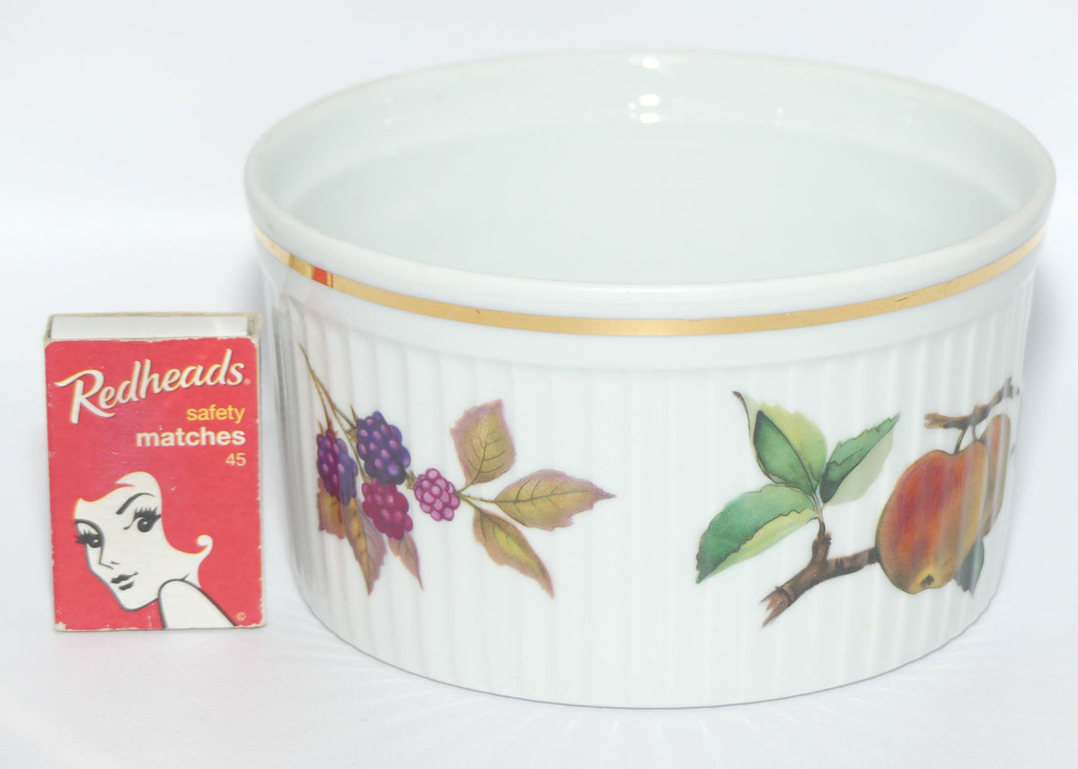Royal Worcester Fine Porcelain | Evesham pattern | small souffle dish | 14cm diam