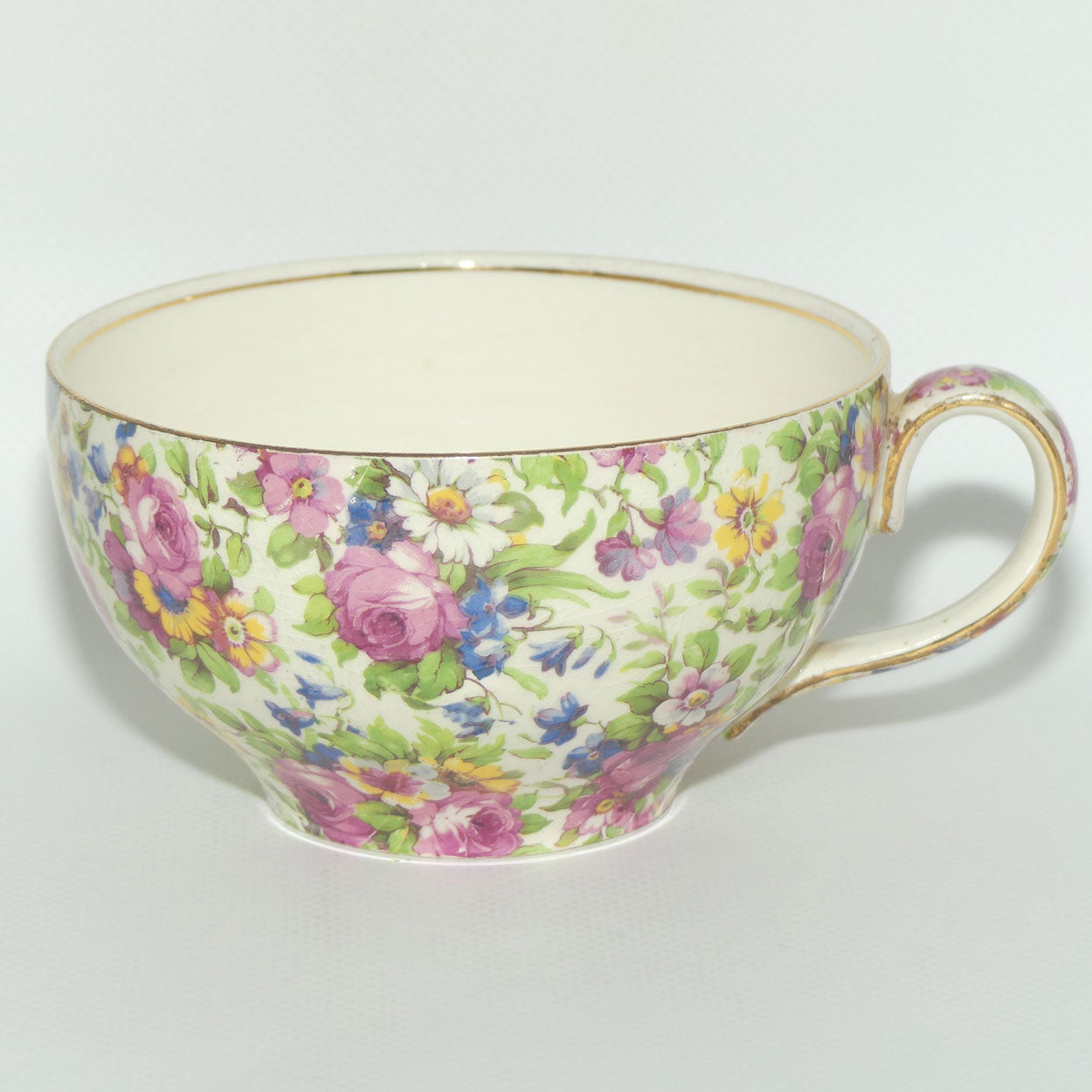 Royal Winton Summertime Chintz breakfast cup and saucer | Grandpa cup and saucer