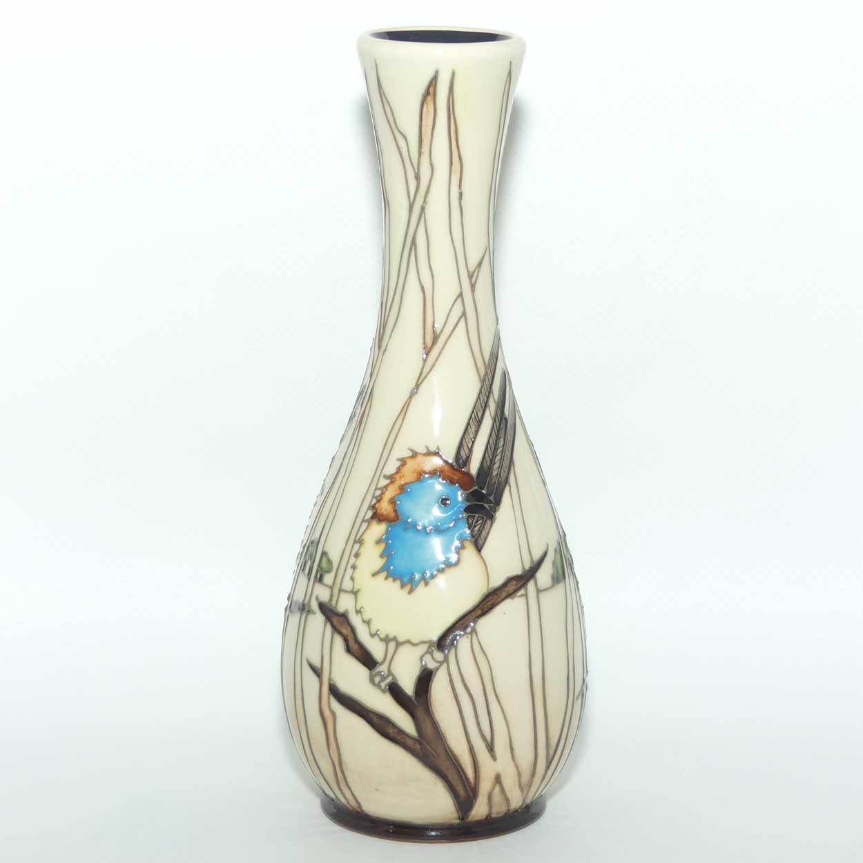 Moorcroft Southern Emu Wren 82/8 vase | LE 30/40 | signed | boxed