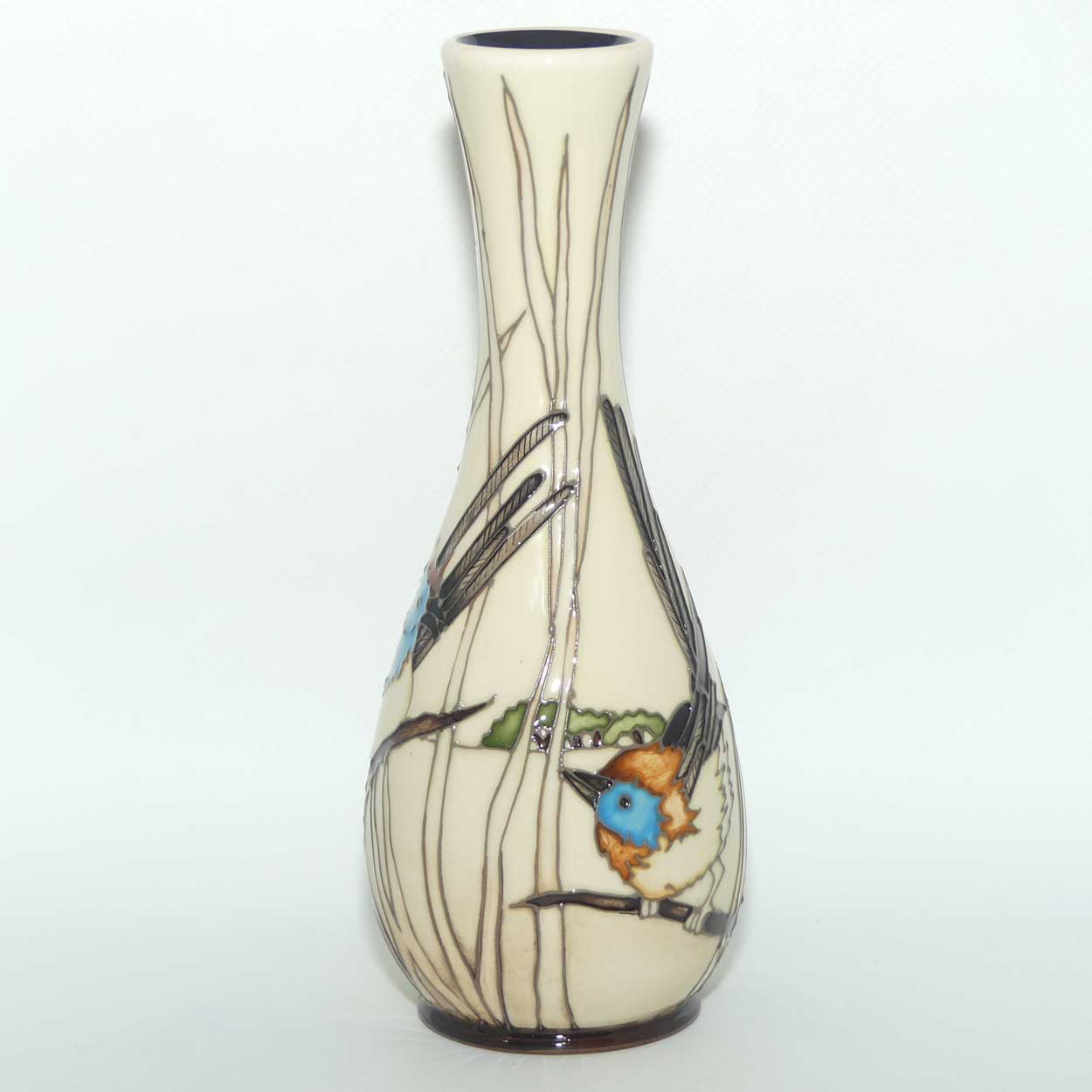 Moorcroft Southern Emu Wren 82/8 vase | LE 30/40 | signed | boxed