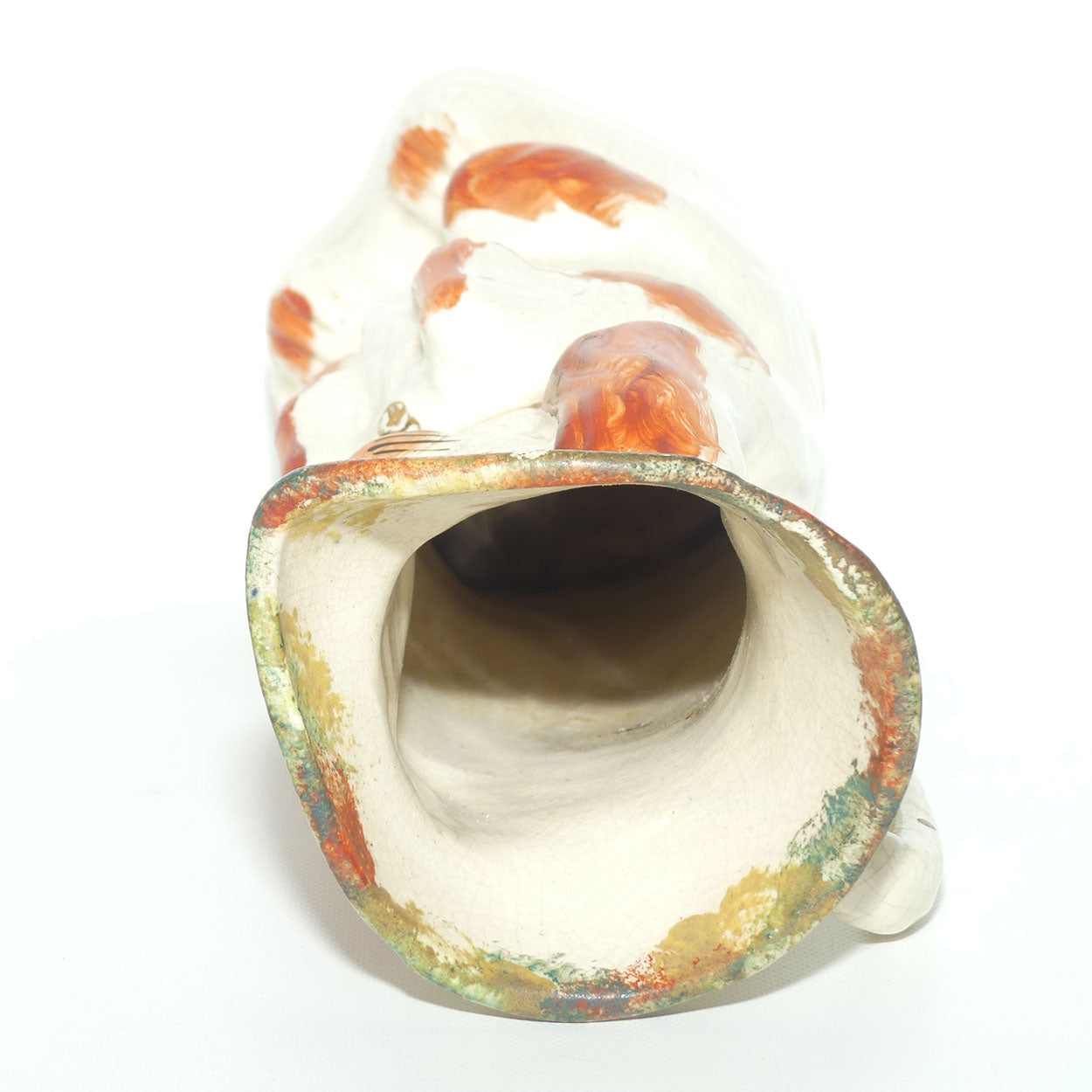 Antique Staffordshire Pottery Begging Spaniel Dog toby jug