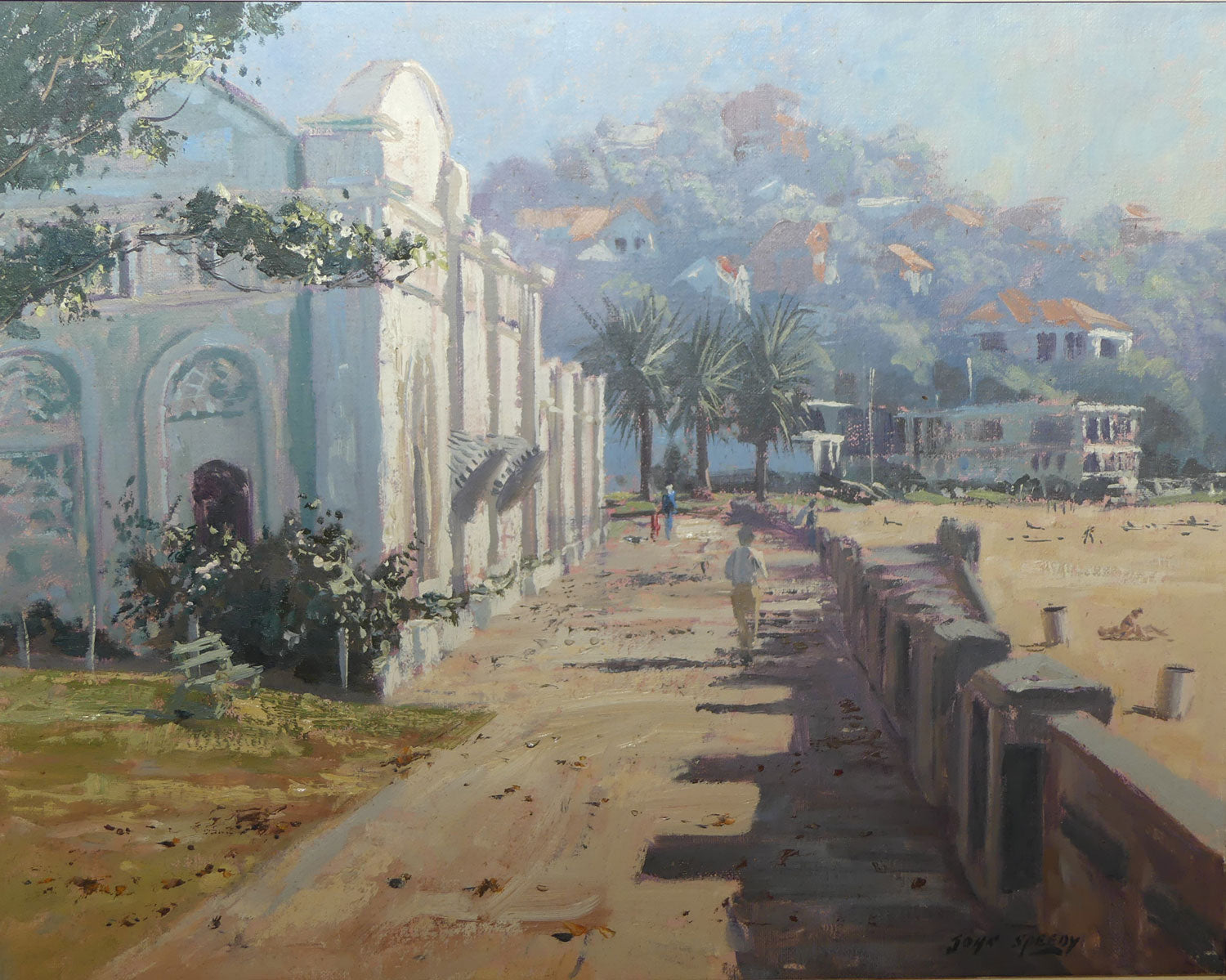 Original Oil on Board | Framed | The Promenade Balmoral Beach | John Speedy
