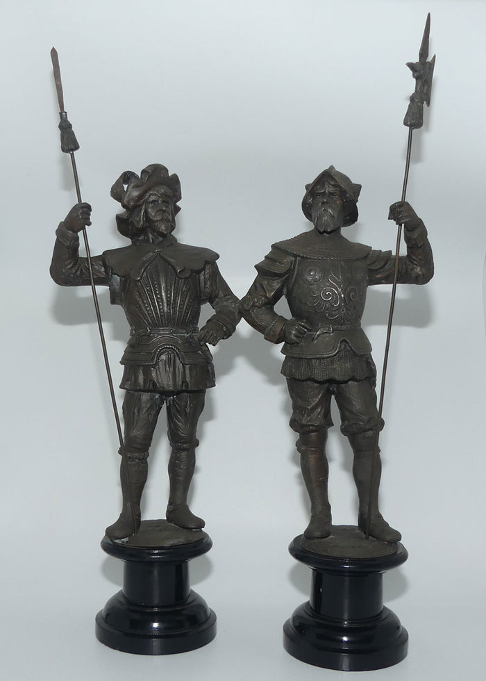 Pair late Victorian Spelter figures | The Cavaliers