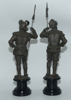 Pair late Victorian Spelter figures | The Cavaliers