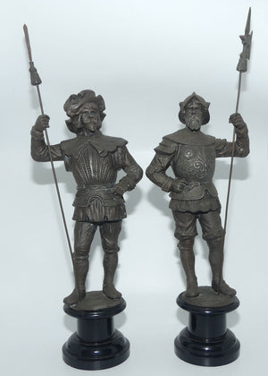 Pair late Victorian Spelter figures | The Cavaliers