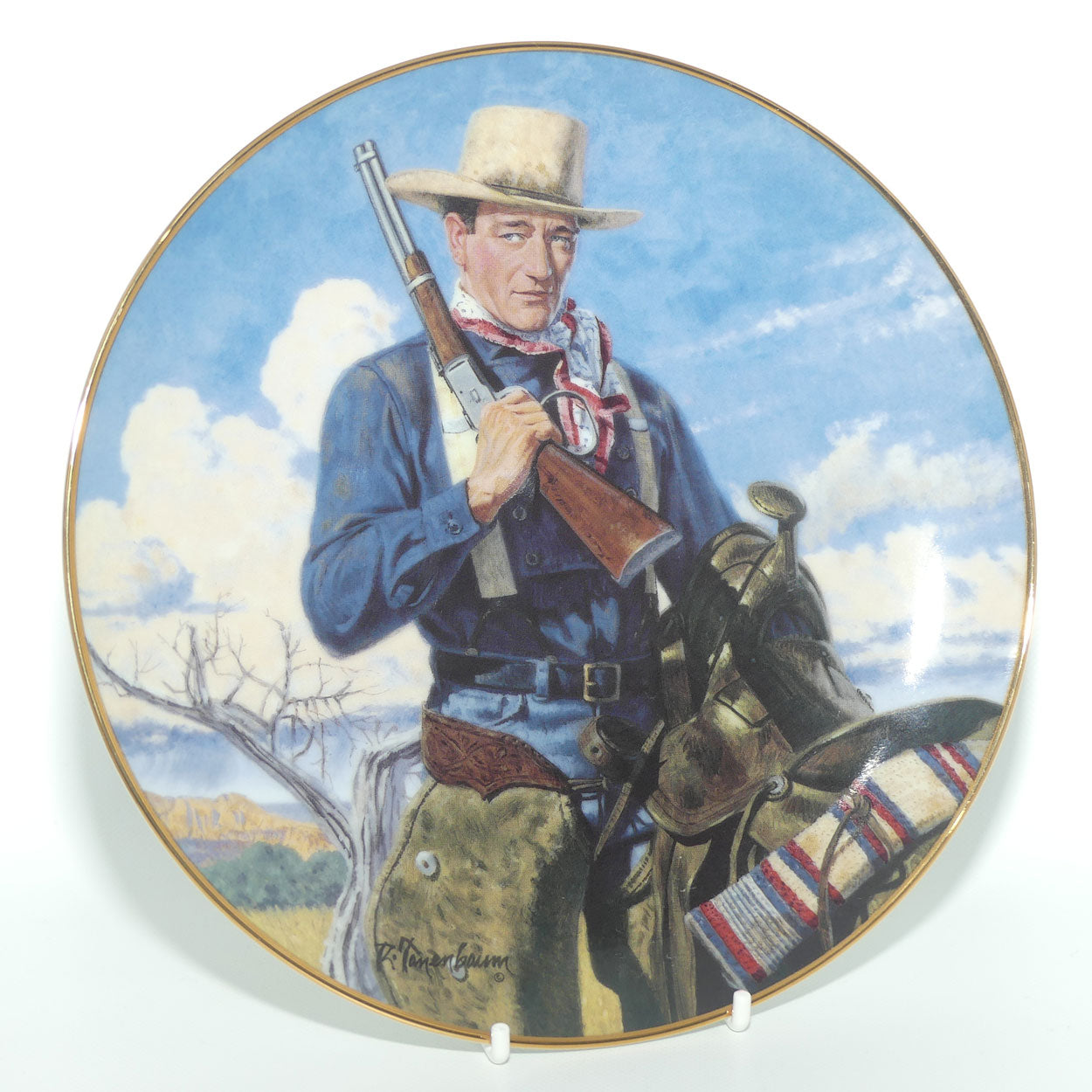 Franklin Mint Heirloom plate | John Wayne | Spirit of the West