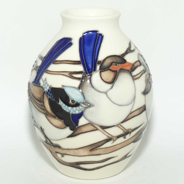 Moorcroft Splendid Fairy Wren 3/5 vase | Num Ed #25