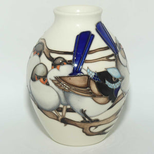 Moorcroft Splendid Fairy Wren 3/5 vase | Num Ed #25