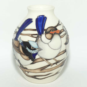 Moorcroft Splendid Fairy Wren 3/5 vase | Num Ed #25