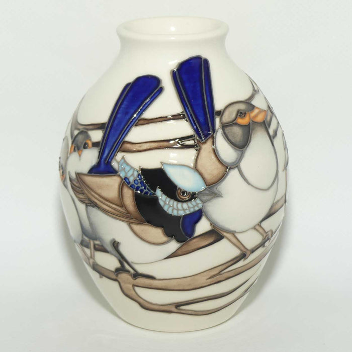 Moorcroft Splendid Fairy Wren 3/5 vase | Num Ed #37