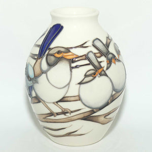 Moorcroft Splendid Fairy Wren 3/5 vase | Num Ed #37