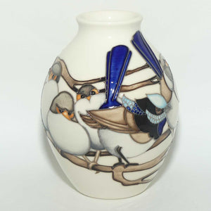 Moorcroft Splendid Fairy Wren 3/5 vase | Num Ed #37