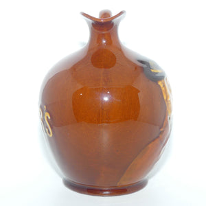 Royal Doulton Kingsware Sporting Squire Globular flask | Red Brown