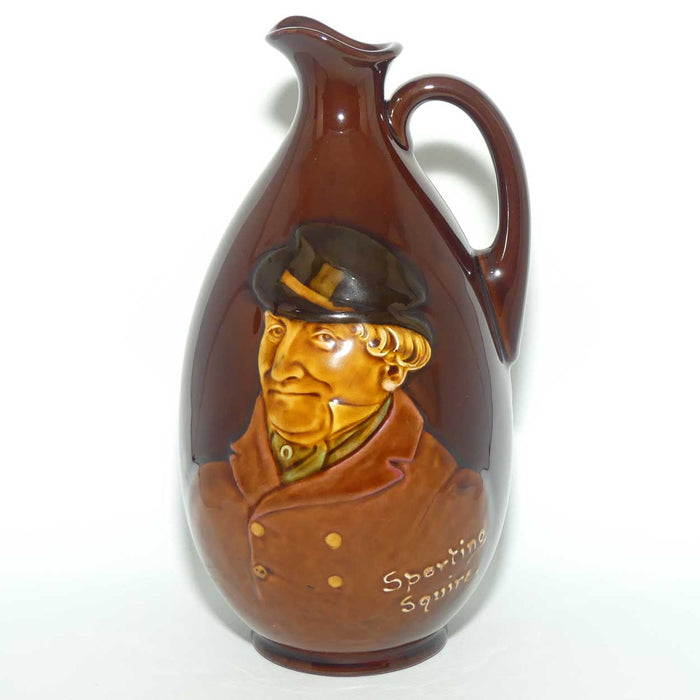 Royal Doulton Kingsware Sporting Squire flask | Teardrop shape | Dewar's Whisky