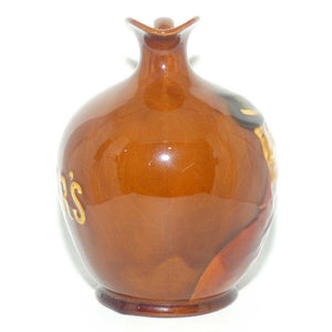 Royal Doulton Kingsware Sporting Squire Globular flask | Red Brown 