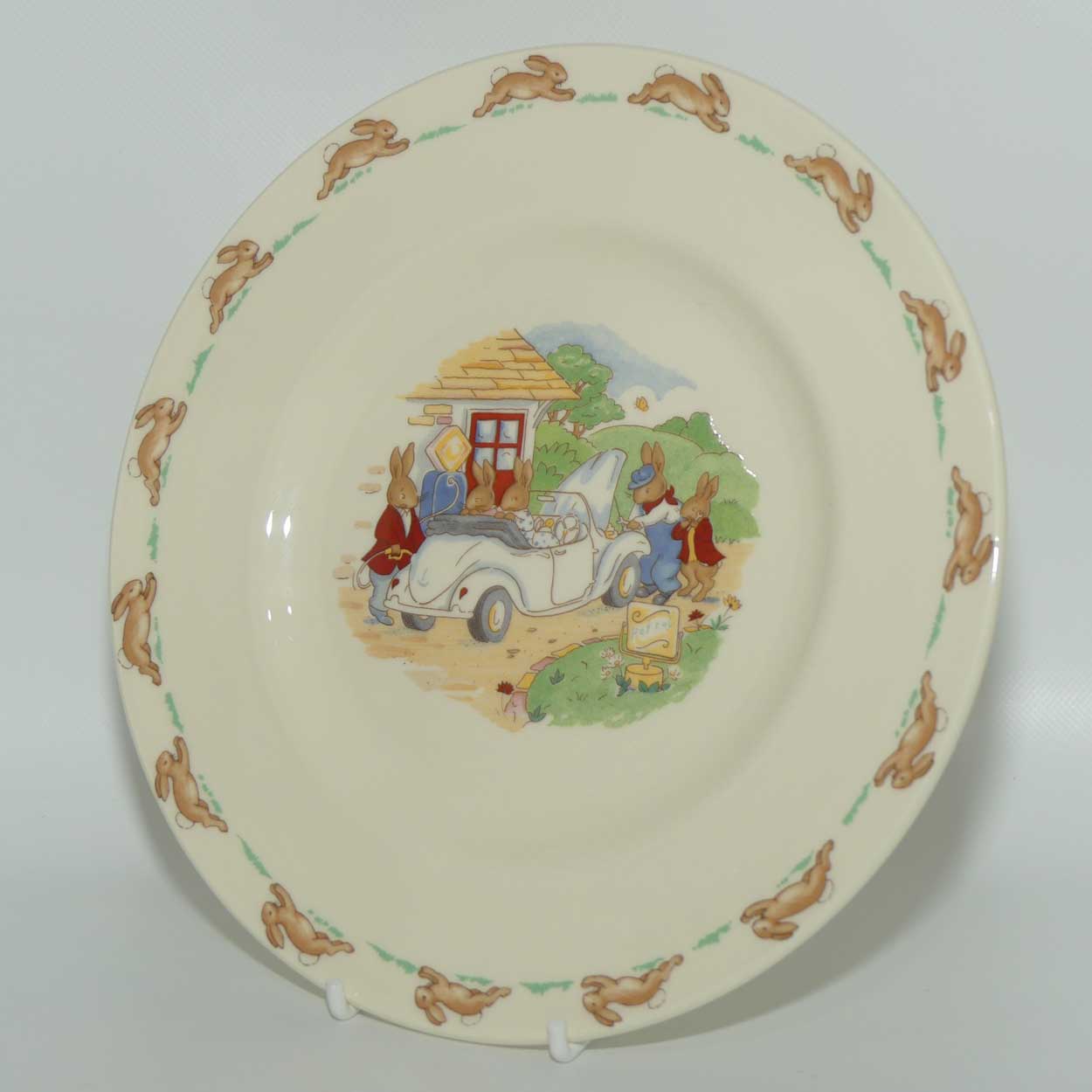 Royal Doulton Bunnykins Tableware Petrol in the Sports Car plate | 20cm | original box
