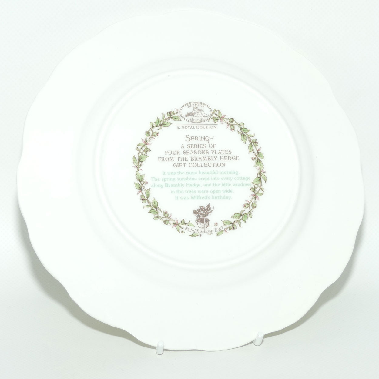 Royal Doulton Brambly Hedge Giftware | 20.5cm plate | Spring | boxed