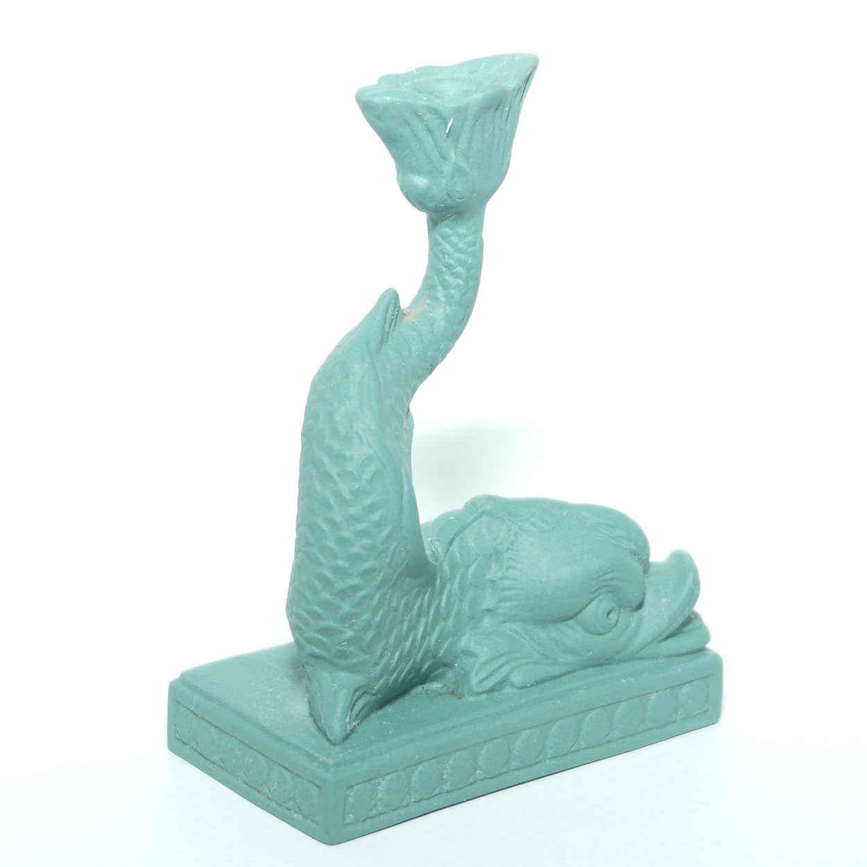 Wedgwood Spruce miniature taper holder | Neoclassical Dolphin