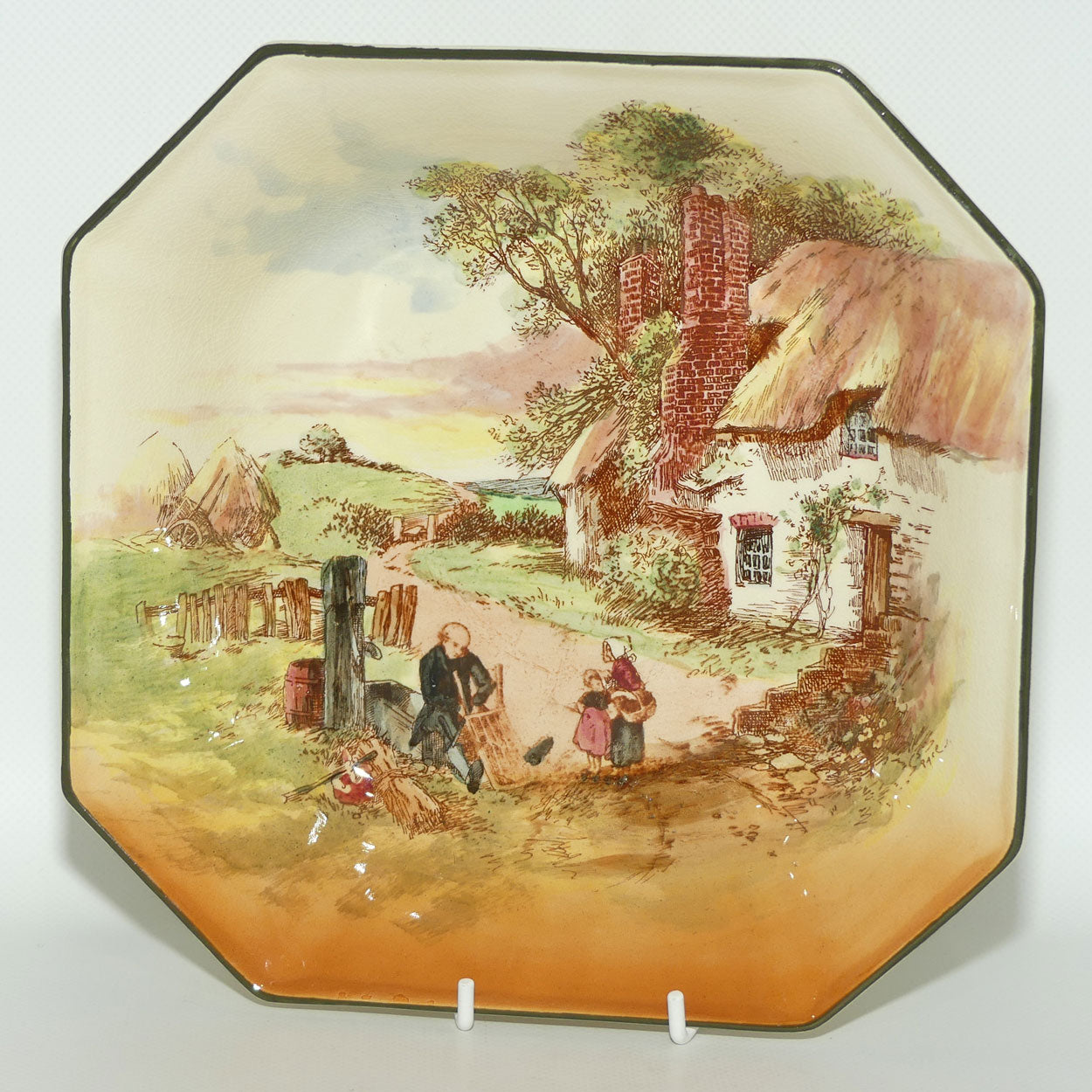 Royal Doulton Rustic England Square Bowl | Truncated Edges | D6297